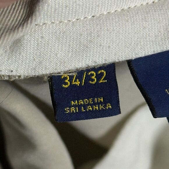 Polo Ralph Lauren Pants Mens 34x32 Beige Tan Classic Fit Chinos Preppy Casual - Picture 5 of 16